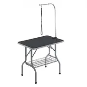 VEVOR Pet Grooming Table Arm with Clamp, 915 x 610mm Dog Grooming Station, Foldable Pets Grooming Stand for Medium and Small Dogs, Free No Sit Haunch