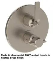 Watermark WM-38-T20-EV4-RB Wall Mounted Thermostatic Shower Trim , Rustica Brass