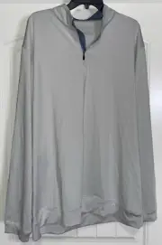 Barstool Men's Light Grey Golf Quarter Zip XXL Performance Pullover NEW