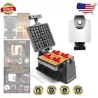 Stainless Steel Mini Waffle Maker: Flip Design, Perfect for Breakfast and Snacks