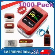 1000 Pack Fingertip Pulse Oximeter Blood Oxygen Meter SpO2 PR Heart Rate Monitor