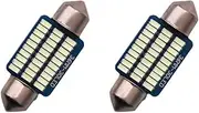 LED 36mm C5W 6411 6418 DE3425 Bulb Dome Light Ice Blue 8000K 3014 SMD for Cars Map License Plate Trunk Interior Lights Lamp Replacement Festoon Extremely Bright 12V 3W 1.5 inch Pack of 2