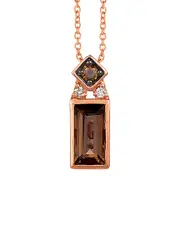 Le Vian 14K Rose Gold 0.61 ct. tw. Diamond & Smoky Quartz Necklace