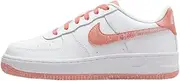 [Nike] Big Kid's Air Force 1 LV8 White/Lt Madder Root-Aura (DM0985 100) - 4.5