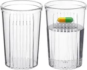 Teenyyou 2 Pcs Pill Taker Cup Pill Swallowing Aid Simply Drink Medicines Along with Water Suitable for Swallowing Medium to Large Tablets Capsules Small Cup