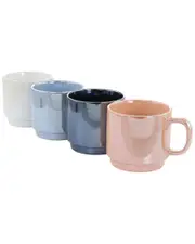 Mr. Coffee Cafe Celestial 4pc Pearlized Mug Set