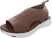 [JEUROT] Women Walking Sandals Arch Support Orthotic Comfortable Wedge Platform Casual Open Toe Mesh Sport Sandals Breathable