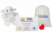 Make Your Own Stuffed Animal Mini 8 Inch Puffy Lamb Kit - No Sewing Required! -