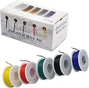 22 AWG Flexible PVC Wire - Electric 22 Gauge Tinned Copper Hook Up Cable 300V - Electronic Stranded Cables for DIY Box Electrics