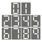 8 Inch Large Plastic Number Stencils, 10 Pcs, Wood