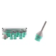Diamond Core Drill Bits Set 7pcs Tile Hole Saw Kit andLEKOMESH Diamond Beveli...