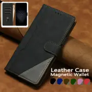 For iPhone 16 15 14 Pro Max 13 12 Mini 8 Plus Magnetic Case Leather Wallet Cover