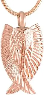 DOTUIARG Cremation Jewelry Angel Wings Urn Necklace for Ashes 4 Colors Memorial Pendant Ashes Holder Souvenir Funeral Keepsake Jewelry