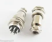 5pcs XLR 8 Pins 16mm Audio Cable Connector Chassis Mount 8 Pin Plug Adapter