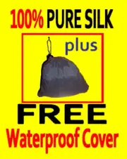 100% PURE SILK Sleeping Bag Liner & WATERPROOF COVER- perfect for backpacking