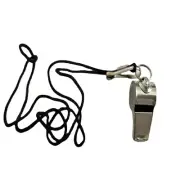1pc Metal Referee Whistle Football Soccer Sport Emergency Traffic Police Lanyard