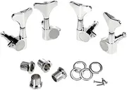 VICASKY Replacement Bass Tuning Pegs 4pcs 2l2r Bass Tuners Machine Heads Silver Zinc Alloy