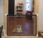 Dog Gates for The House, Portable Magic Pet Gates for Doorways, Stairs, No Dr...