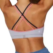 FourLaps Vitality Sports Bra Womens Size XS Silver Crossback Athleisure NWT $54