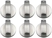 6X Alloy Home Kitchen Gas Stove Knobs Cooker Oven Cooktop Metal Switch Control