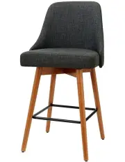 [Artiss] 2X Wooden Bar Stools Swivel Bar Stool