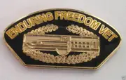 ENDURING FREEDOM VET COMBAT ACTION BAGDE CAB Military Veteran Hat Pin P12252 EE