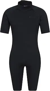 Mountain Warehouse Shorty Mens Wetsuit – 2.5mm Thickness, Neoprene Swimming Wet Suit, Contour Fit One Piece Surf Suit, Easy Glide Zip - Perfect for Summer, Diving