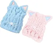 2pcs Quick Dry Misty Brush for Dogs Cat Brush Quick Towel Pet Hair Remover Hair Towel Hair-Drying Cap Fast Drying Towel for Hair Fast Hair Cap Hair Fast Drying Towels AUTSUPPL