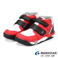 在飛比找博客來優惠-MOONSTAR 護足穩步機能中童童鞋 16 紅黑