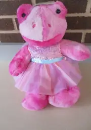 Build A Bear Pink Tie Dye Frog 16" Plush Pink Sequin Fancy Dress 2022 Tags