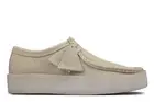 Clarks Mens Shoes Wallabee Cup White Nubuck 26158153