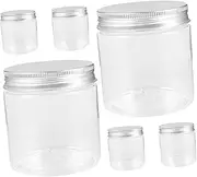 EXQUIMEUBLE 6pcs Travel Containers with Lids Portable Cream Jars for Toiletries Leak Cosmetic Jars for Lotions Samples and Makeup Essentials