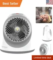 Tempa Compact Electric Heater for Nursery, 900W with Hidden Cord Storage - White