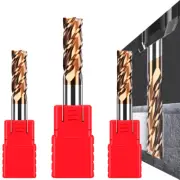 4 Flutes Hrc55 Carbide End Mill Tungsten CNC Router Bit Milling Cut Metal TiSin