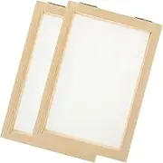 Angoily Crafting Screen and Deckle Paper Making Frame 2pcs Wooden Kit Boys and Girls Educational Activity Handmade Paper Craft