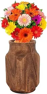Wooden Vase - Handmade Wooden Vase - Vase for Living Room | Rustic Farmhouse Decoration | Farmhouse Decoration Home | Tabletop Vase for Office, Bedroom, Study Room | Perfect for Ma
