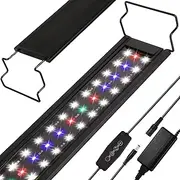 ABESTFISH Aquarium Light, Full Spectrum Fish Tank Light with Timer Daylight Moonlight Mode, Alu Alloy Shell Extendable Brackets Fish Lamp for Freshwater Planted Tank (30W (120-140CM))