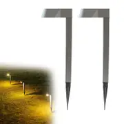2Pcs Outdoor Solar Lights Pathway Lights Landscape Lights for Garden Walkway Driveway Sidewalk Yard