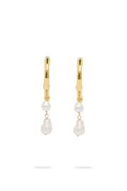 Talla Pearl Drop Hoop