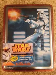 NEW Crayola Crayon Star Wars Stormtrooper Tin With 64 Count Storm Trooper Box