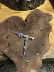 Handmade Heart Shaped Jarrah wood Clock