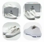 Hurley Chloe Sneakers Women's Size 6 White Canvas Slip-on Shoes