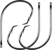 Fishing Circle Hooks Saltwater Hook - 80pcs High Carbon Steel Fishhooks in-Line Straight Eye Octopus Hook for Freshwater Fishing