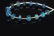 6-8MM Genuine London Blue Topaz Faceted Rondelle Gemstone 5" Craft Making Beads