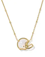 Kendra Scott Football Helmet 14K Gold Plated Pendant Necklace, 16-19
