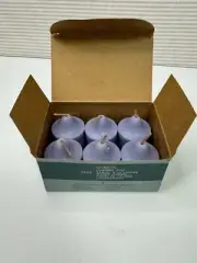 PartyLite Unburned Lavender Cake Votive Candles Box of 6 V06615