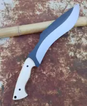 Custom Full Tang Carbon Steel Kukri Machete - Survival Camping Knife w/Sheath