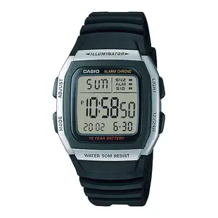 【CASIO】卡西歐 十年電池 超耐用復古電子錶 W-96H-1A 防水50米 台灣卡西歐保固一年