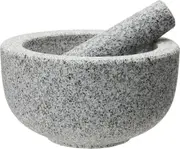 20cm Grey Granite Mortar Pestle