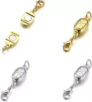 Magnetic Necklace Clasps and Closures - Double Locking Design Prevent Necklace L